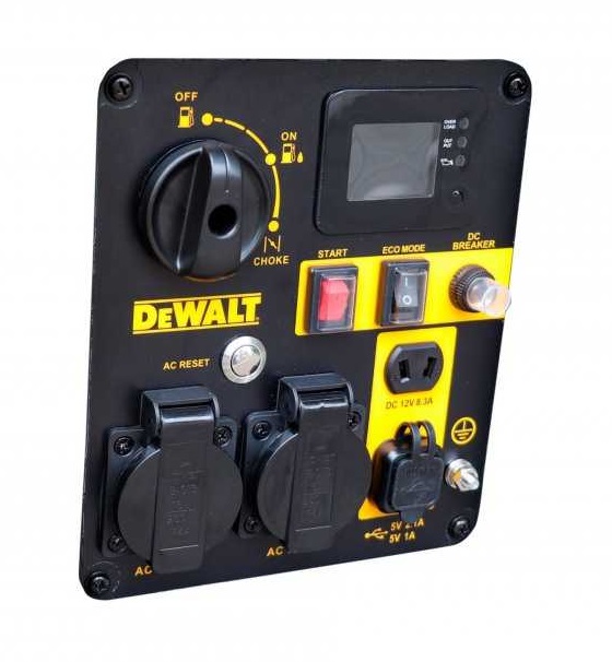 Generator tip invertor pentru curent electric, monofazic, DeWALT DXGNI35E, motor benzina 4T, 163 CC, putere max 3400 W, functie Eco