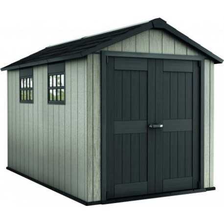Casuta de gradina KETER Oakland 7511 17201421, cu usa dubla, 2 ferestre, 229 x 350 x 242 cm, material Duotech