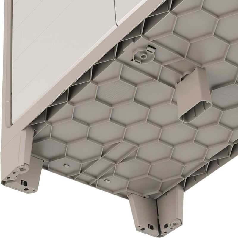 Dulap depozitare pentru exterior KETER Gulliver 9750000, bej/nisipiu, inalt, polipropilena, 80x44x182 cm, picioare reglabile, 4 rafturi reglabile