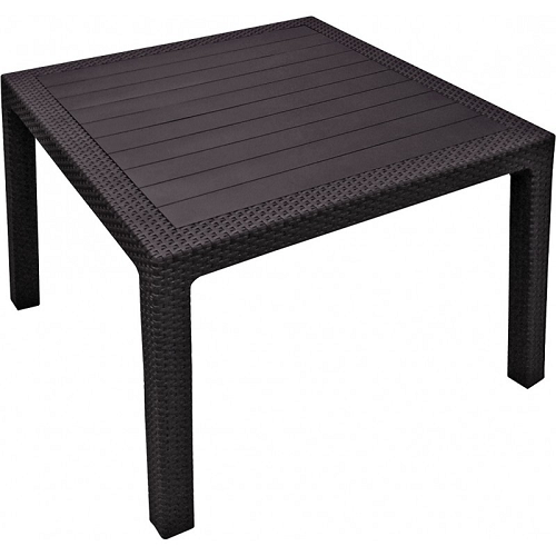 Masa patrata pentru exterior KETER Quartet 255848, whiskey-maro, polipropilena, 95 x 95 x 74.5 cm