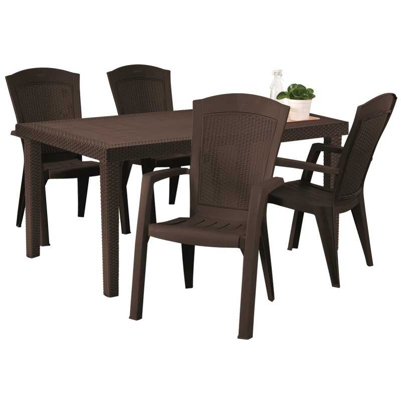 Scaun pentru exterior KETER Minnesota 209239, maro, polipropilena, 61 x 65 x 99 cm