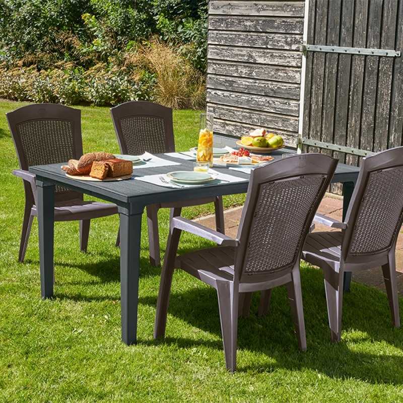 Scaun pentru exterior KETER Minnesota 209239, maro, polipropilena, 61 x 65 x 99 cm