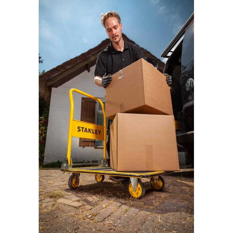 Carucior pliabil cu platforma STANLEY SXWTD-PC527, 735 x 470 x 830 mm, greutate maxima sustinuta 150 kg, din otel