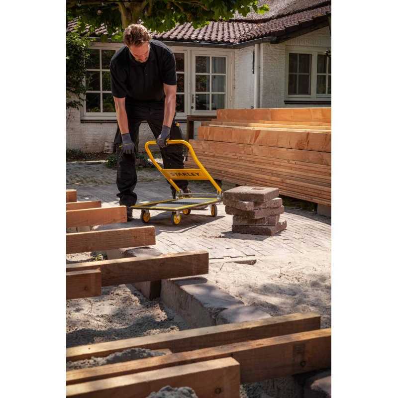 Carucior pliabil cu platforma STANLEY SXWTD-PC527, 735 x 470 x 830 mm, greutate maxima sustinuta 150 kg, din otel