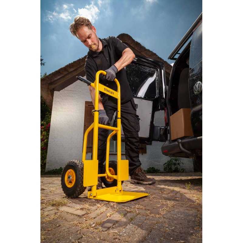 Carucior pliabil de transport tip liza STANLEY SXWTD-FT520, 310 x 260 mm, greutate maxima sustinuta 120 kg, din otel