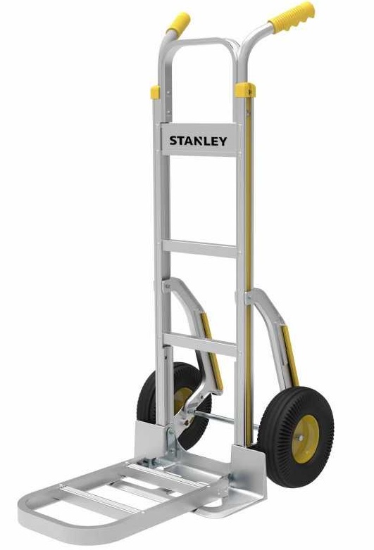 Carucior de transport tip liza, cu platforma pliabila, STANLEY SXWTI-HT514, 105 x 51 x 106 cm, greutate maxima sustinuta 200 kg, aluminiu, roti cauciuc