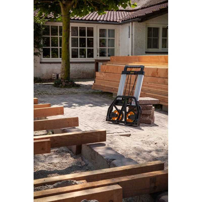 Carucior pliabil de transport tip liza STANLEY Fatmax FXWT-706, 48 x 35 cm, greutate maxima sustinuta 125 kg, din aluminiu