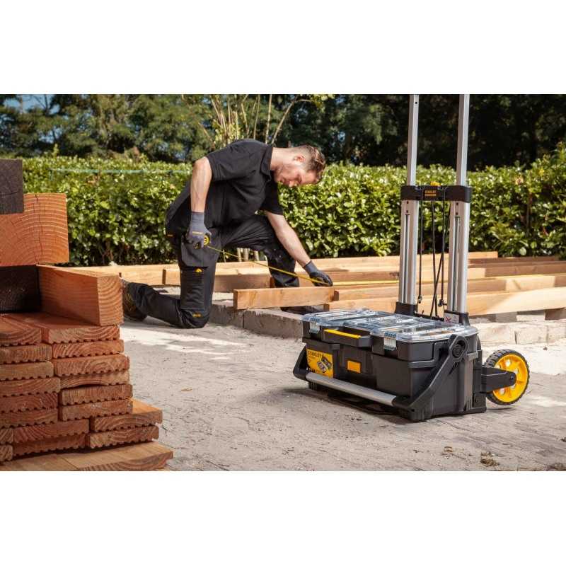 Carucior pliabil de transport tip liza STANLEY Fatmax FXWT-706, 48 x 35 cm, greutate maxima sustinuta 125 kg, din aluminiu