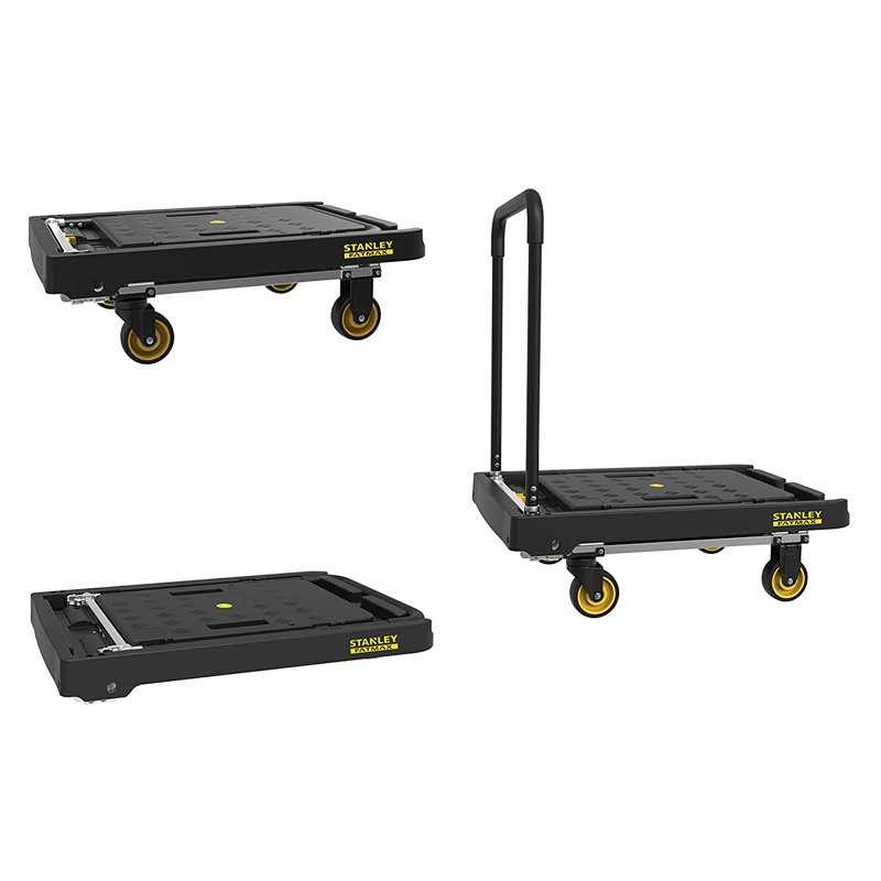 Carucior pliabil cu platforma STANLEY Fatmax FXWT-711, 51 x 72 cm, greutate maxima sustinuta 200 Kg, roti silentioase