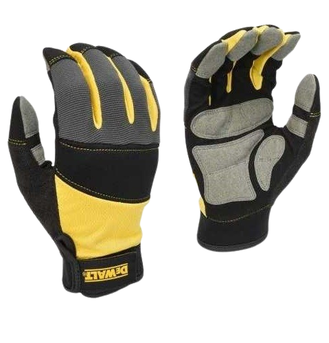 Manusi de lucru DeWALT SecureFit Performance DPG215L EU, marime L/10, degete intregi, negru/galben/gri