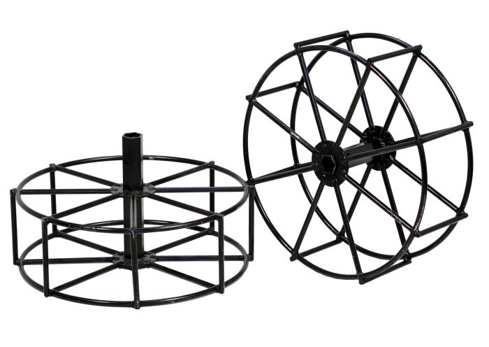 Set 2 roti metalice ProGARDEN 4560000067, 500x170 mm, manicot cu flanse, hex 32 mm, pentru minitractoare Campo