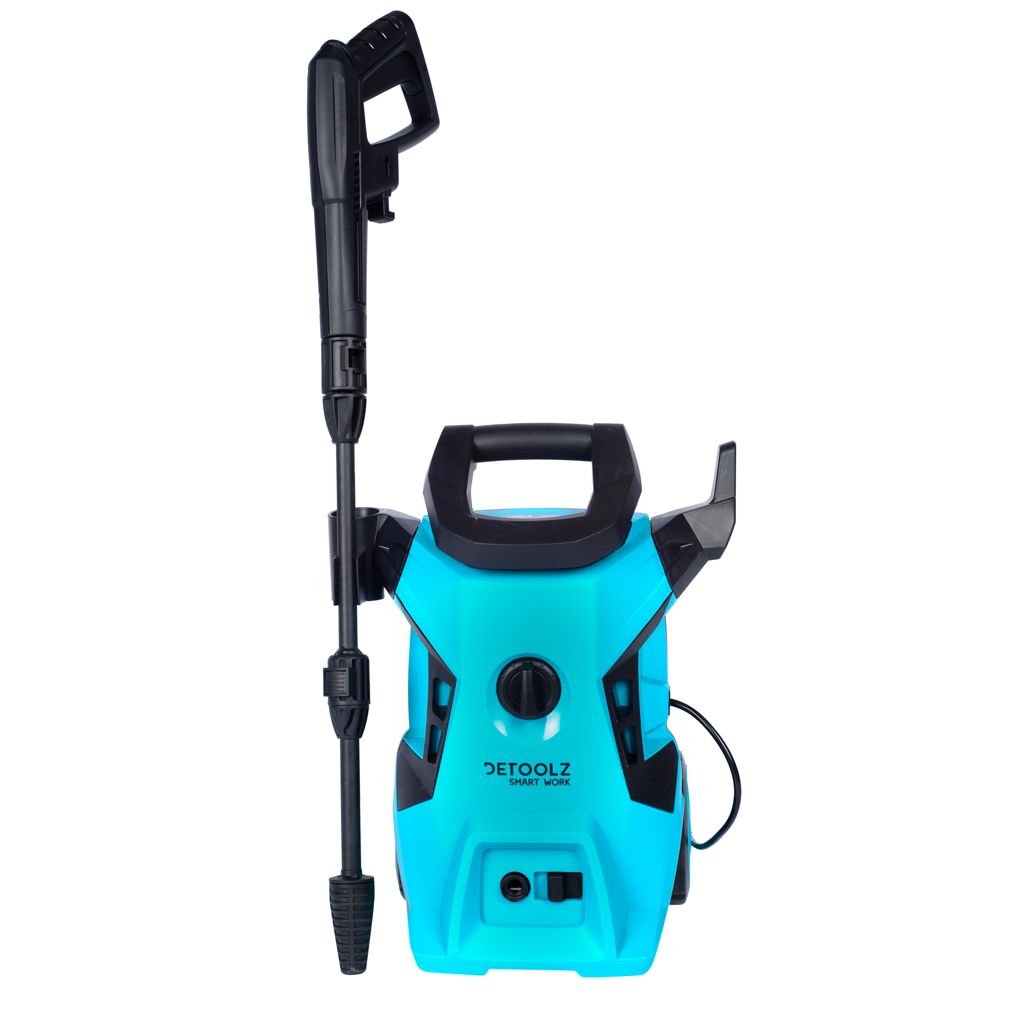 Aparat de spalat cu presiune DETOOLZ DZ-EC1001-S001-G01, 1400 W, presiune max. 110 bar, debit max. 6.5 l/min, furtun 5 m, IPX5, cu roti