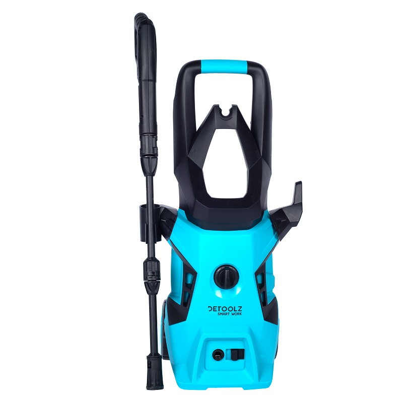 Aparat de spalat cu presiune DETOOLZ DZ-EC1002-S001-G01, 1800 W, presiune max. 140 bar, debit max. 7 l/min, furtun 5 m, IPX5, cu roti