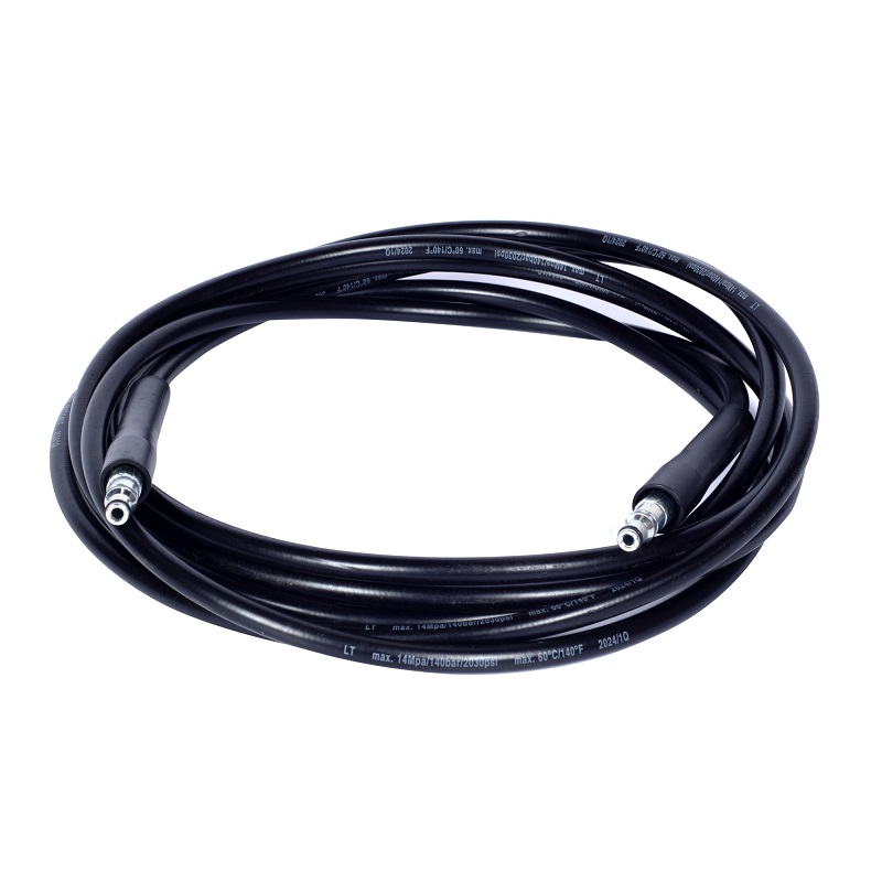 Aparat de spalat cu presiune DETOOLZ DZ-EC1002-S001-G01, 1800 W, presiune max. 140 bar, debit max. 7 l/min, furtun 5 m, IPX5, cu roti