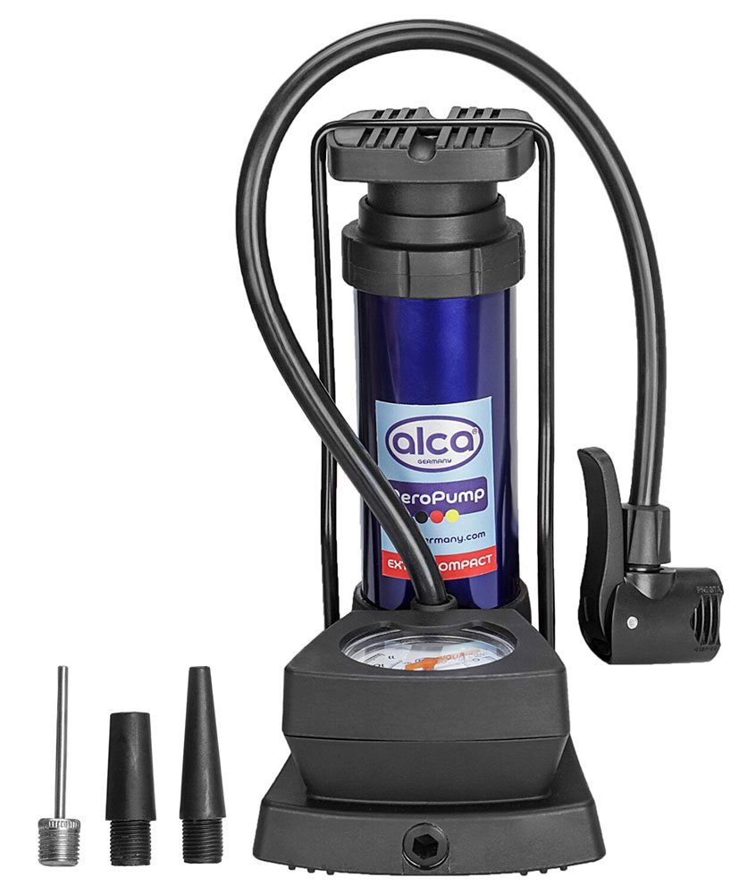 Pompa de picior cu manometru ALCA 201300, presiune 11 bar, furtun 40 cm