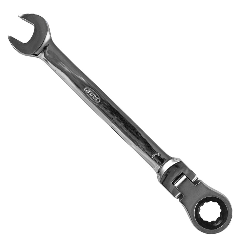 Cheie combinata cu clichet si cap rotativ JBM 10557, deschidere cheie 13 mm, otel crom vanadiu