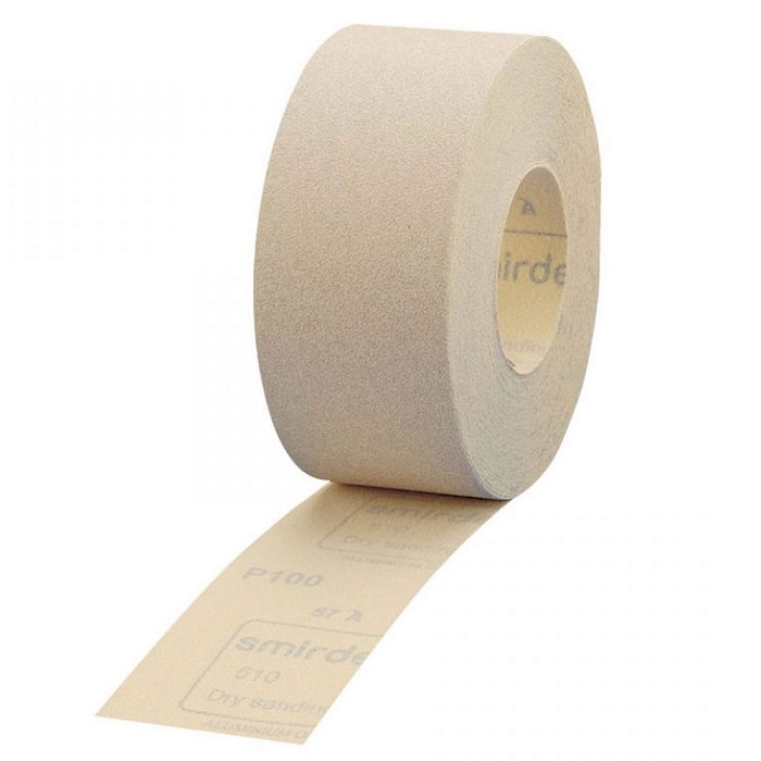Rola banda slefuire SINTO 13257, 70 mm x 25 metri, granulatie P120, pentru slefuire uscata, prindere velcro