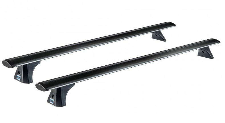 Set 2 bare transversale aerodinamice CRUZ 925-773 Airo Dark T118, din aluminiu, lungime 118 cm, negru