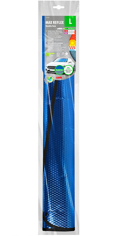 Parasolar pliabil LAMPA Max-Reflex 66836, marimea L, 130x70 cm, 2 ventuze