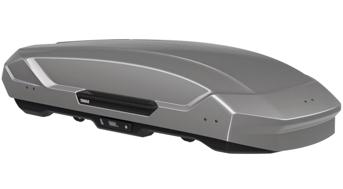 Cutie portbagaj auto THULE Motion 3 L 639701, volum 450 litri, deschidere dubla, capacitate incarcare max. 75 kg, 194 x 89 x 43 cm, titan lucios