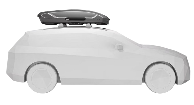 Cutie portbagaj auto THULE Motion 3 L 639701, volum 450 litri, deschidere dubla, capacitate incarcare max. 75 kg, 194 x 89 x 43 cm, titan lucios