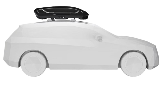 Cutie portbagaj auto THULE Motion 3 M 639200, volum 400 litri, deschidere dubla, capacitate incarcare max. 75 kg, 175 x 84 x 44 cm, negru lucios