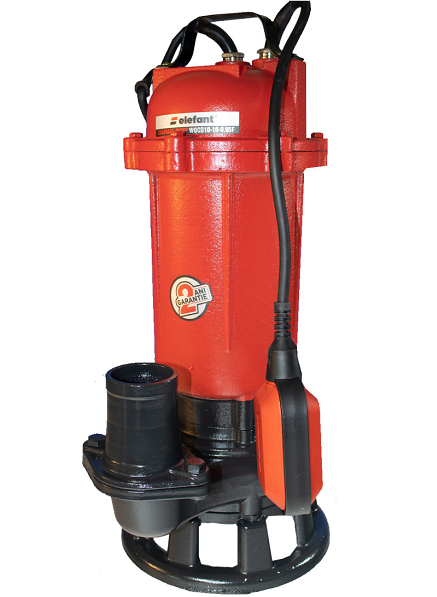 Pompa drenaj submersibila, monoetajata, ELEFANT WQCD10-10-0.95F 14267, 750 W, 2850 rot/min, cu tocator