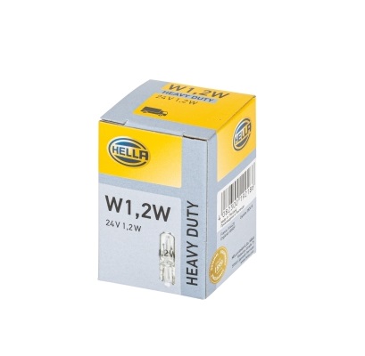 Bec lumina bord HELLA HEAVY DUTY 8GP 002 095-241, 24V, 1.2 W, fara soclu, W2x4.6D, se vinde la set de 10 bucati/pret pe bucata