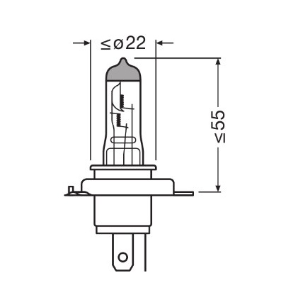 Bec halogen auto OSRAM NightBreaker 220 64193NB220, H4, 12V, 60/55W, P43t, cutie
