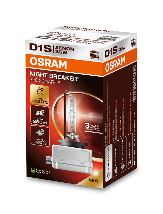 Bec xenon OSRAM Night Breaker Laser +220 66140XN2, D1S, 85V/35W, 4500K, Pk32d-2, 3200 lumeni
