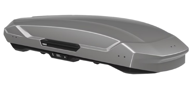 Cutie portbagaj auto THULE Motion 3 XL 639801, volum 500 litri, deschidere dubla, capacitate incarcare max. 75 kg, 215 x 89 x 43 cm, titan lucios