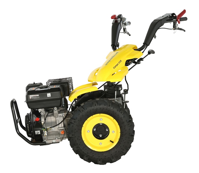 Motocultor multifunctional ProGARDEN Campo U16, 14 CP, benzina, pornire la sfoara, 3+2 viteze, reductor + BT-X90N freza tractata 900 mm + BT-BC12 bara cosire mobila 120 cm