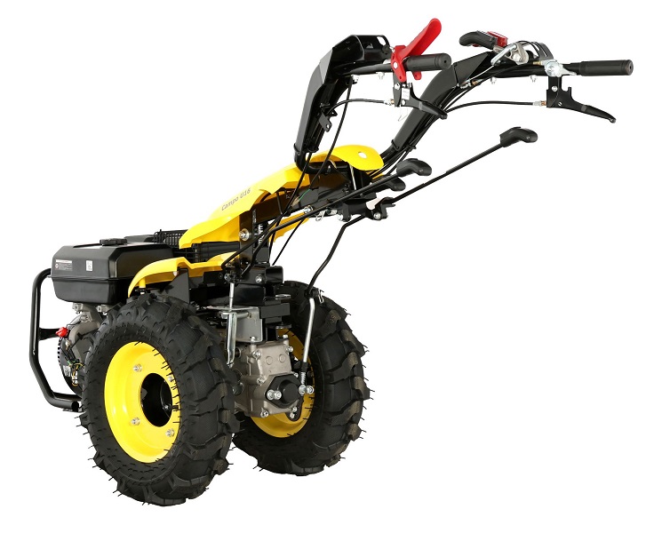 Motocultor multifunctional ProGARDEN Campo U16, 14 CP, benzina, pornire la sfoara, 3+2 viteze, reductor + BT-X90N freza tractata 900 mm + BT-BC12 bara cosire mobila 120 cm