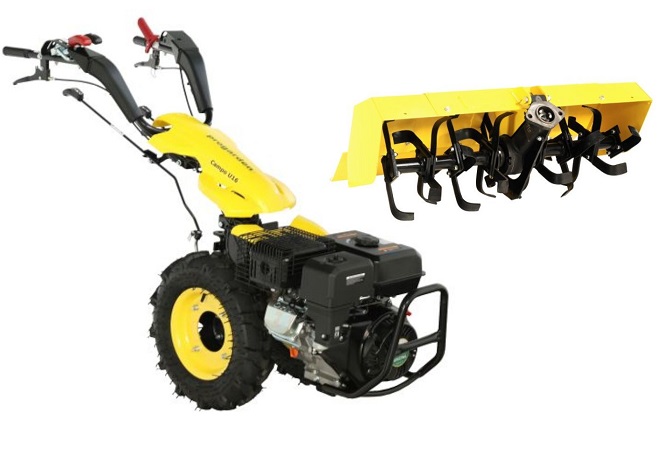 Motocultor multifunctional ProGARDEN Campo U16, 14 CP, benzina, pornire la sfoara, 3+2 viteze, reductor + BT-X90N freza tractata 900 mm