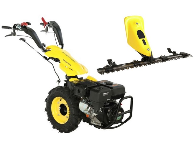 Motocultor multifunctional ProGARDEN Campo U16, 14 CP, benzina, pornire la sfoara, 3+2 viteze, reductor + BT-BC12 bara cosire mobila 120 cm