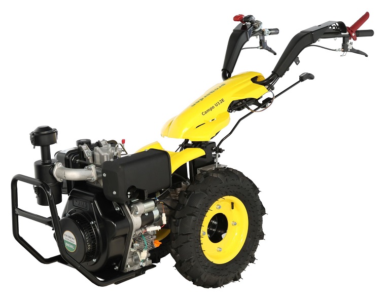 Motocultor multifunctional ProGARDEN Campo U12E, 12 CP, diesel, pornire electrica, 3+2 viteze, reductor + BT-X90N freza tractata 900 mm