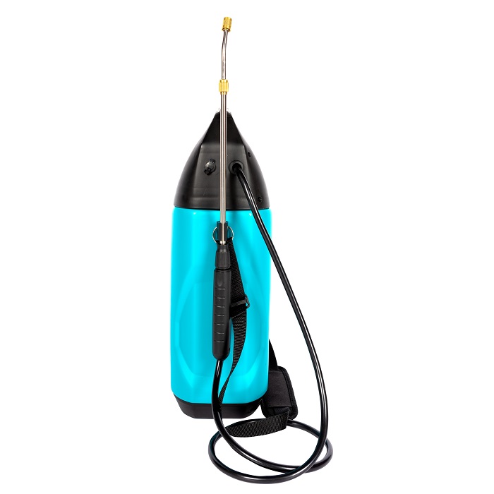 Pompa de stropit cu acumulator DETOOLZ DZ-PA1002-S001-G01, 12V, 2 Ah, volum 8 litri, debit 0.3 l/min, furtun 1.15 m, tija 50 cm, presiune 2.2 bar