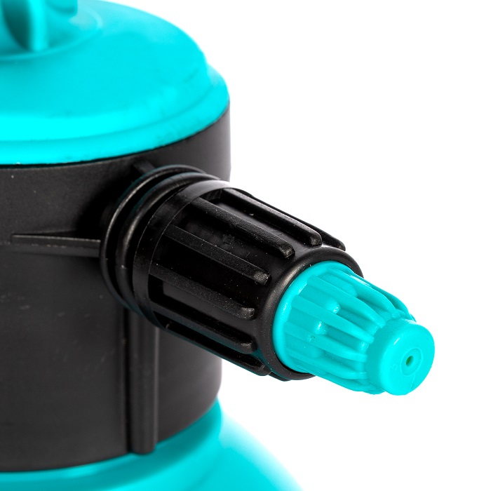 Pompa de stropit manuala DETOOLZ DZ-PM1003-S001-G01, volum 2 litri, debit 1-2 l/min, presiune 2 bar, temperatura max 40C