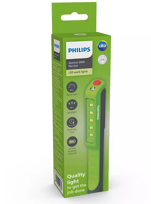 Lampa de inspectie tip stilou cu LED PHILIPS XPERION 3000 PEN ECO X30PECOB1, 1.1 W, 10 lumeni, 4.5V, baterie AAA, alimentare USB-C