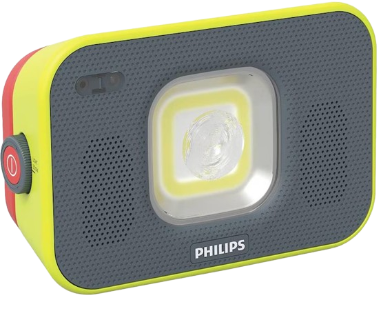 Proiector de lucru cu LED PHILIPS XPERION 6000 FLOOD AUDIO X60FLAUX1, 10W, 1000 lumeni, baterie Li-ion 4400 mAh, alimentare USB-C