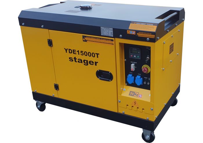 Generator insonorizat STAGER YDE15000T 11580015000T, diesel, monofazat, 11 kVA, 48 A, 3000 rpm