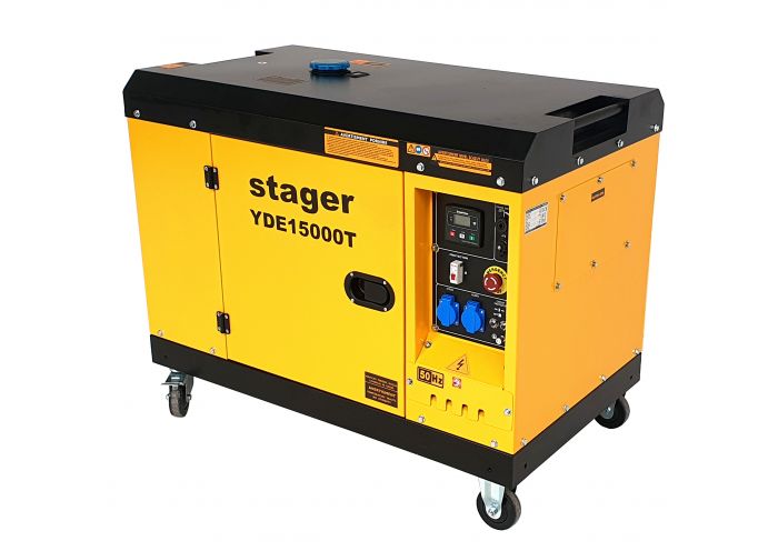 Generator insonorizat STAGER YDE15000T3 11580015000T3, diesel, trifazat, 13 kVA, 19 A, 3000 rpm