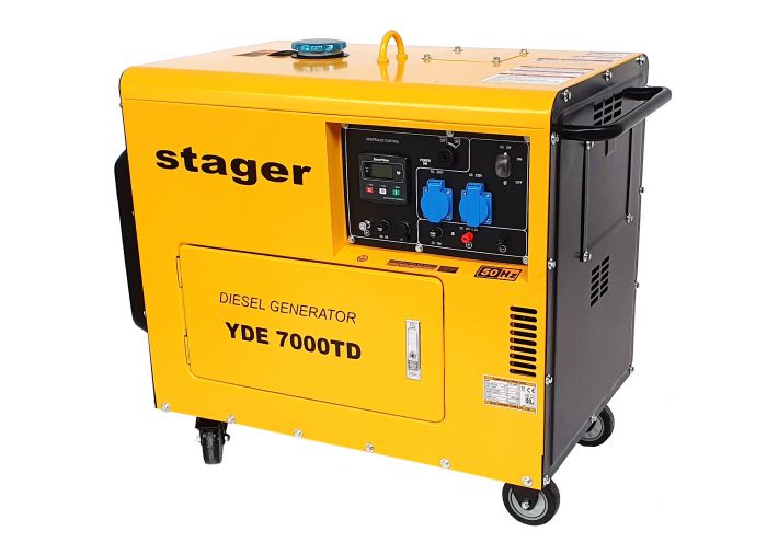 Generator insonorizat STAGER YDE7000TD 1158007000TD,diesel, monofazat, 5 kW, 18 A, 3000 rpm