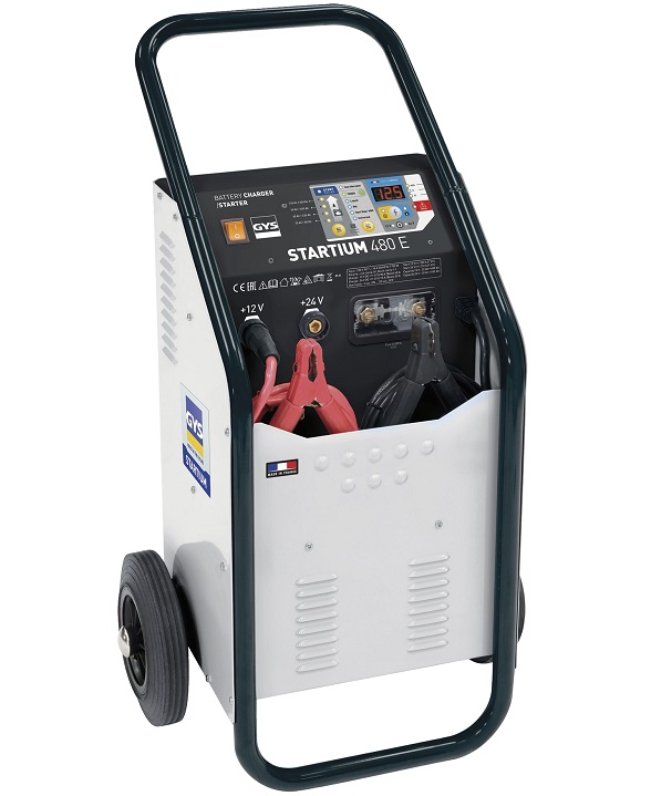 Redresor/starter automat pentru baterii auto GYS STARTIUM 480E 026483, 1700 W, 12/24 V, 20-600 Ah, cabluri 1.9 / 2.1 m