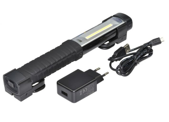 Lampa de lucru MAGNETI MARELLI 007935030150, LED COB, 3W, 300/150/50 lm, rotatie 360, baterie reincarcabila, cu carlig, magnetica