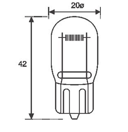 Bec auto semnalizator MAGNETI MARELLI 002052300000, 12V, 21W, WY21W, portocaliu, se vinde la set de 10 bucati/pret pe bucata