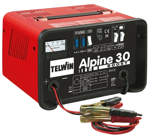 Redresor pentru baterii auto TELWIN ALPINE 30 BOOST 807547, 230V, 800W, 12 / 24 V, curent incarcare 30 A
