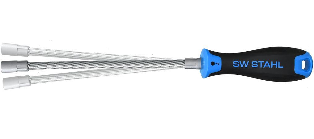 Surubelnita flexibila cap tubular SW-STAHL 02097L, deschidere cheie hex 7 mm, lungime activa 200 mm, crom vanadiu