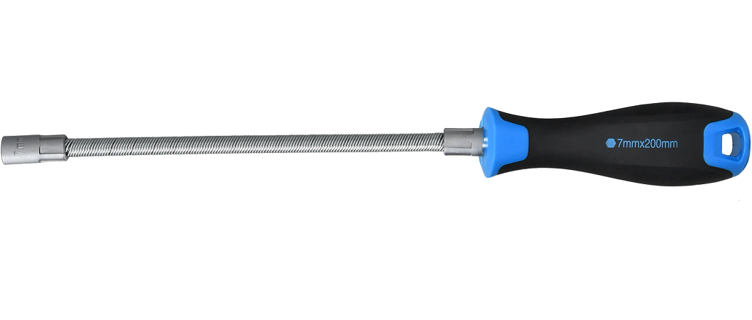 Surubelnita flexibila cap tubular SW-STAHL 02097L, deschidere cheie hex 7 mm, lungime activa 200 mm, crom vanadiu