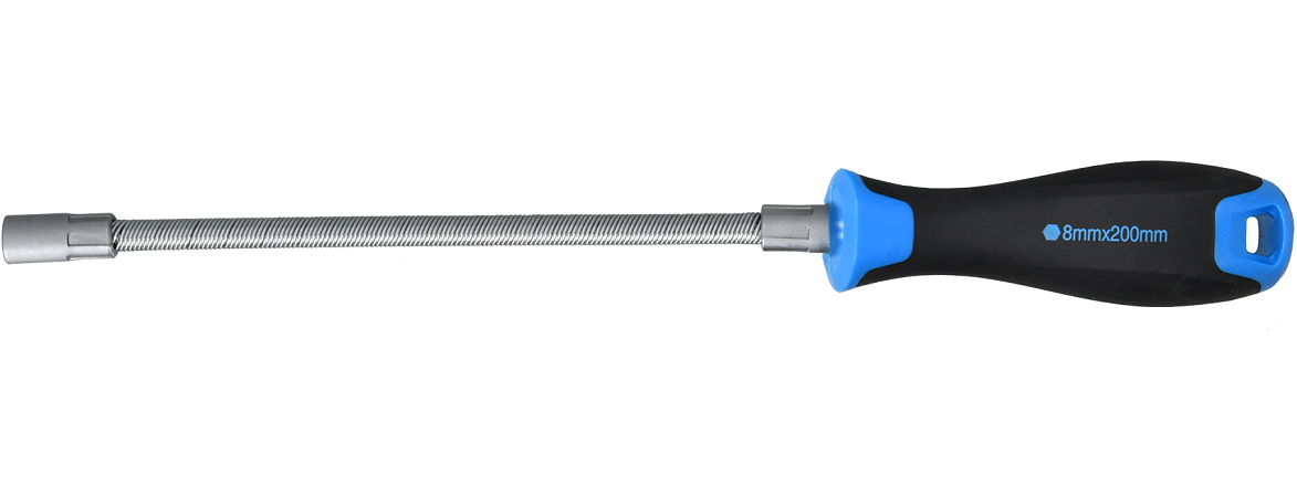 Surubelnita flexibila cap tubular SW-STAHL 02098L, deschidere cheie hex 8 mm, lungime activa 200 mm, crom vanadiu